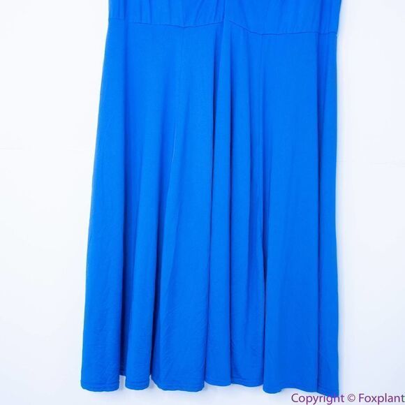 Unique Vintage Gwynnie Bee Contrast Trim Blue Dress, 2X - Picture 5 of 16